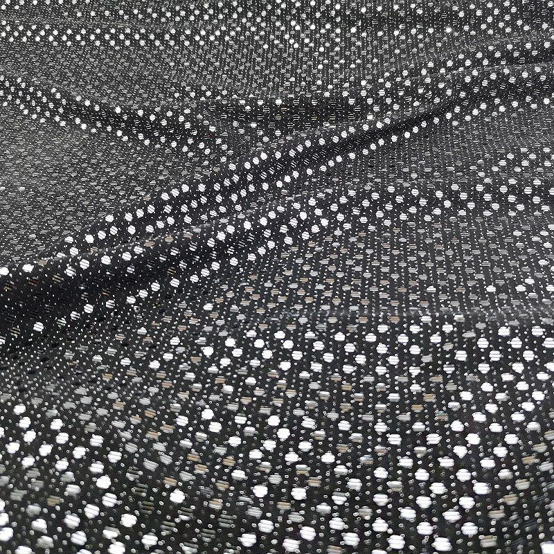 148cm 145gsm Polyester Lurex Spandex Glitter Metallic Fabric For Garment