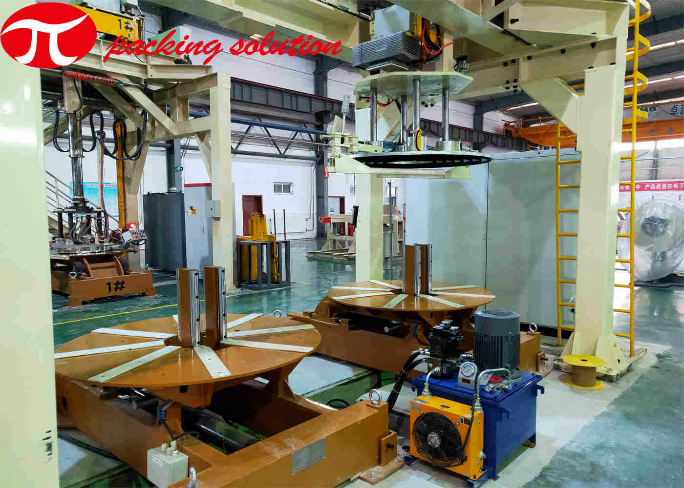 Electric Copper Coil Packing Machine With Welding Stacking Circumferential Labeling System