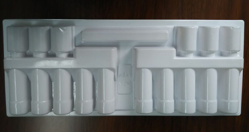 Plastic tray for health care products, blister