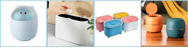 Four Legged Plastic Kitchen Trash Bins White Plastic Trash Can With Lid