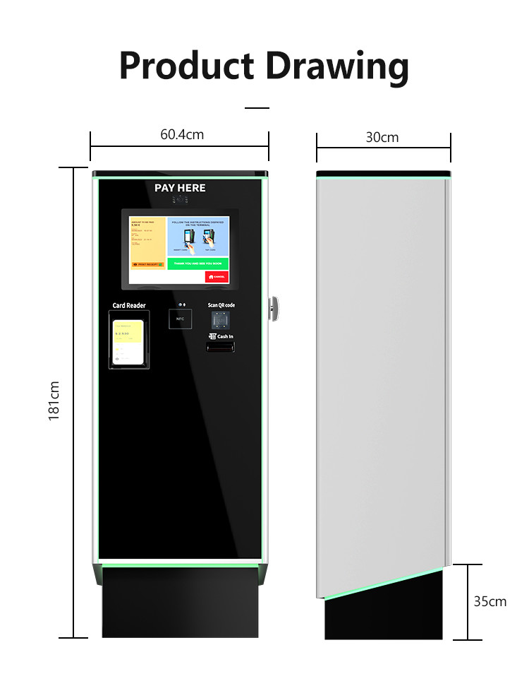 Digital Parking Payment Kiosk with 19.1" LCD Smart ANPR Parking Ticket System