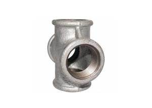 China Hot Galvanized Exhaust Pipe Fitting Cross 80 90 Degree Pipe Coupler 4 Inch wholesale