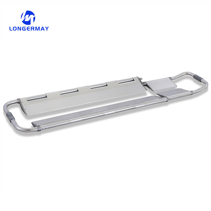 Stainless Steel Length Adjustable Foldable Medical Ambulance Emergency Scoop Stretcher