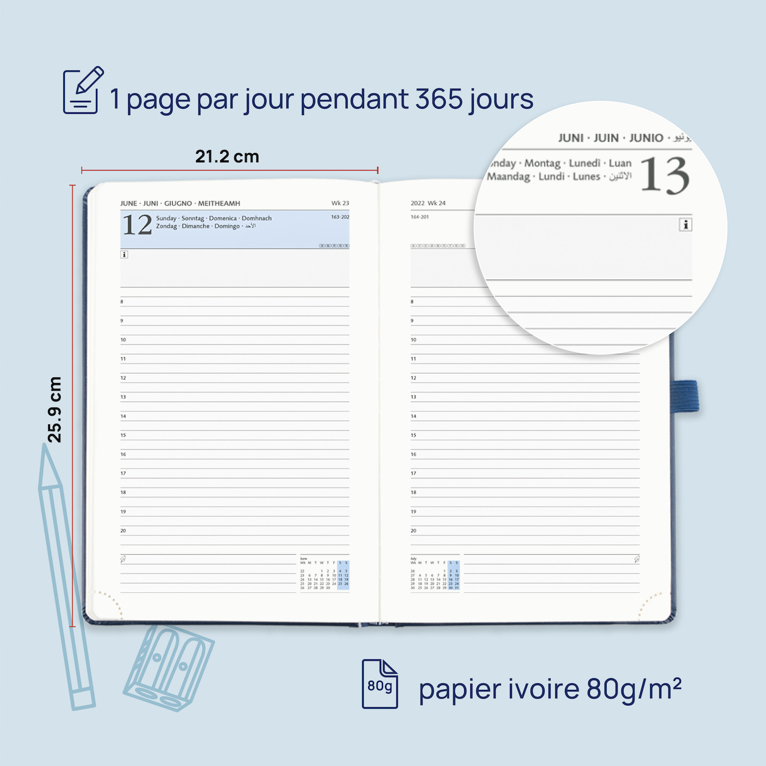 8.27''x9.84'' Custom Academic Planner FSC REACH ISO9001 Certification