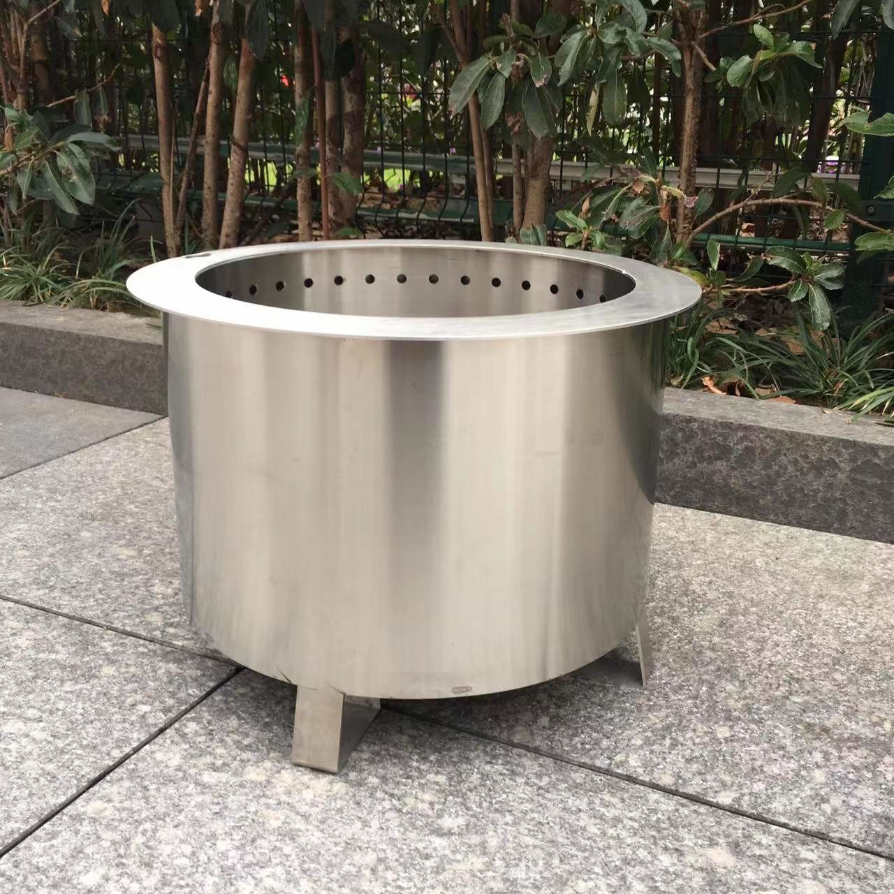 45.5cm Stainless Smokeless Wood Fire Pit Double Wall