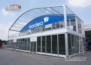 China Two Floor 1000 People Heat Resistant Tent Glass Walls For Golfing wholesale