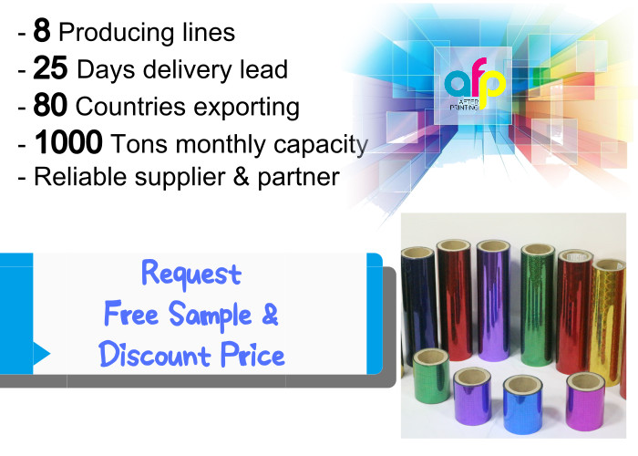 Customized Hologram Logo Service BOPP Holographic Pattern Lamination Film for Shopping Bags Packaging