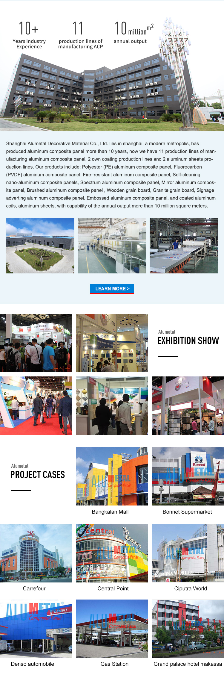 Mold Proof 5000mm Stainless Steel Aluminium Plastic Composite Panel FEVE 1220mm AA1100