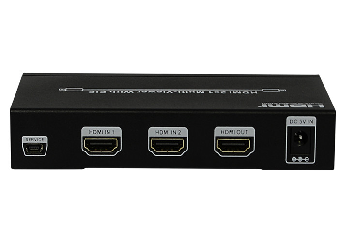 DC 5V 1A PIP HDMI 2x1 MultiViewer Female Type Input Output Ports