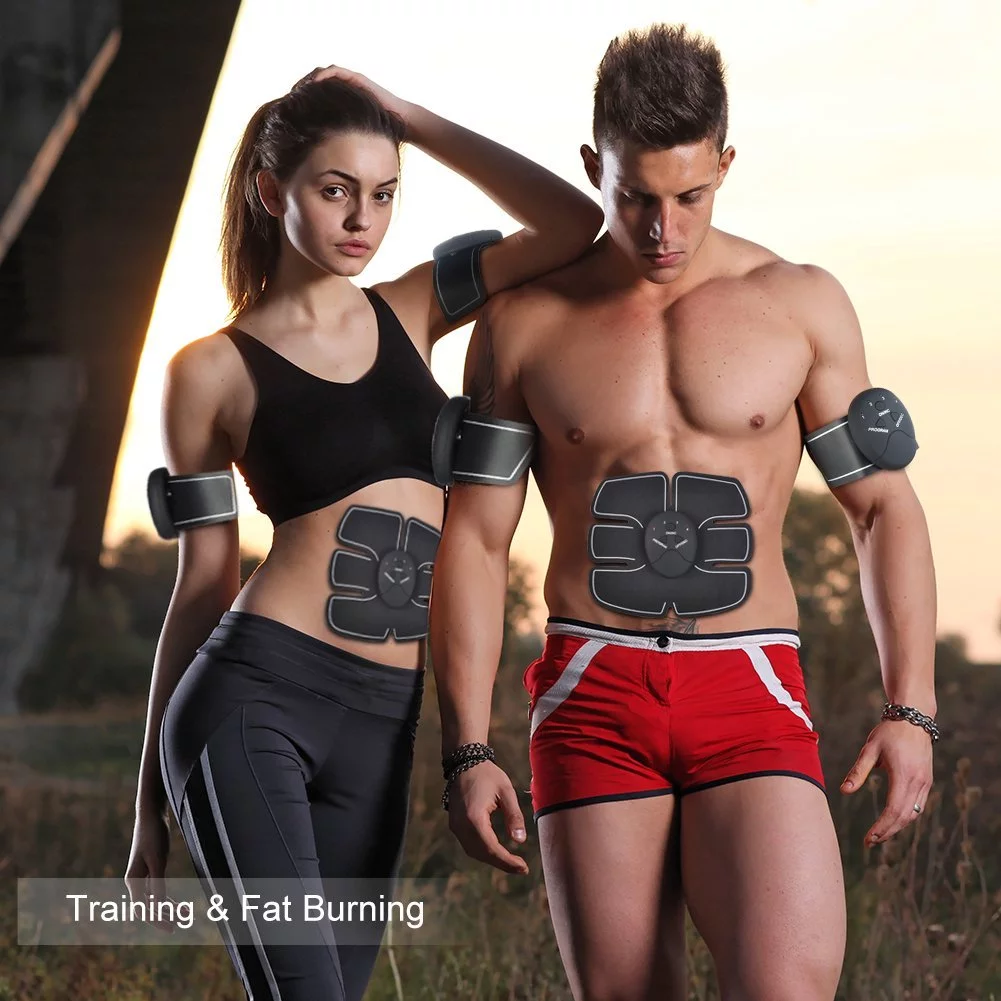 Eletric Muscle Stimulator ABS Muscle Stimulator Electric Stimulation Abdominal Belt EMS Trainer Massage Anti Cellulite M