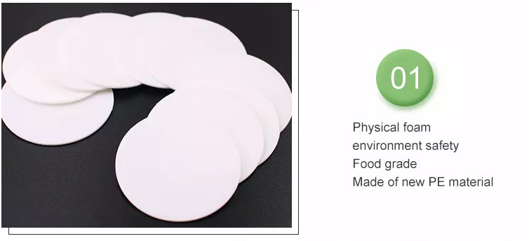 PVDC Foam Cap Seal Liner / Gasket Plastic Bottles Pressure Sensitive Liner Seals