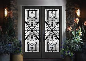China Traditional Custom Spray Coating Wrought Iron Glass With Hot Dipfabricated wholesale