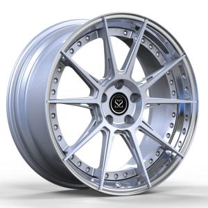 China Silver Discs 2 PC 20inch Wheels Polish Lips For Volkswagen T6 Forged Custom Rims wholesale