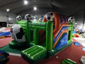 China Soccer Football Inflatable Jumping Castle Digital Printing 3 Years Warrenty wholesale