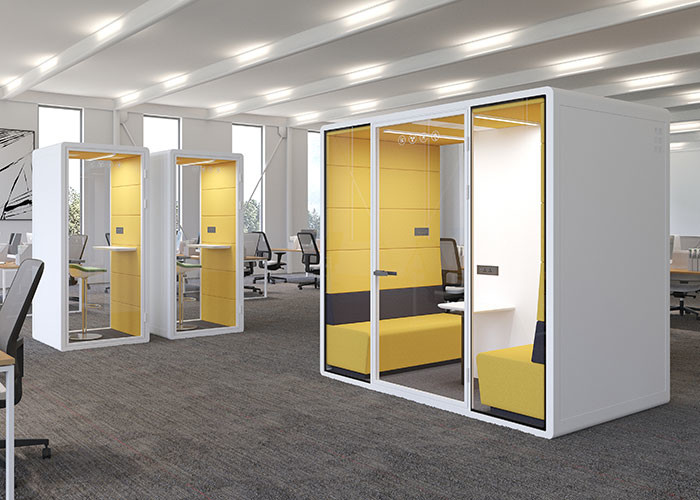 Removable Soundproof office Pods Laminated Glass Regular Zum Office Meeting Pods