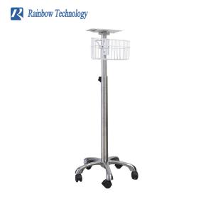 China Stainless Steel Patient Monitor Rolling Stand Height Adjustable wholesale