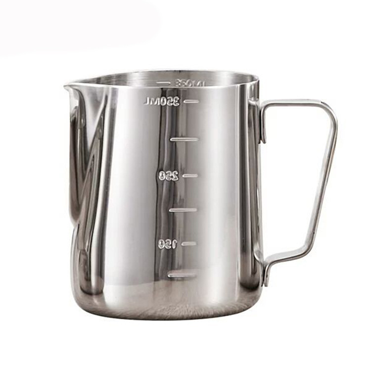 Simple Stainless Steel Milk Frothing Jug Garland Cup With Measurement
