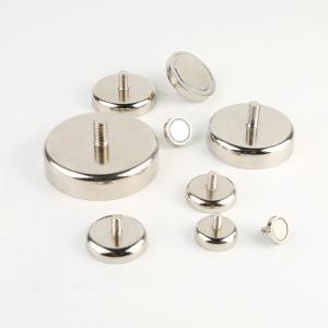 China YYC25 Strong Male Thread Neodymium Pot Magnet Axial Magnetized wholesale