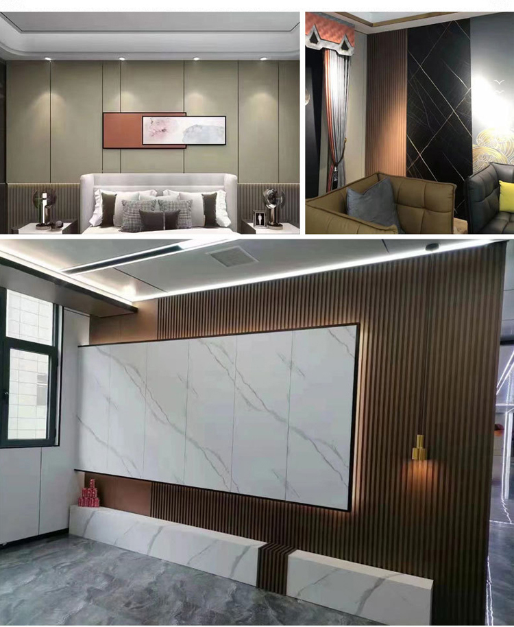 Interior Architectural Waterproof MDF Sheet 3D Damask Water Resistant MDF Board