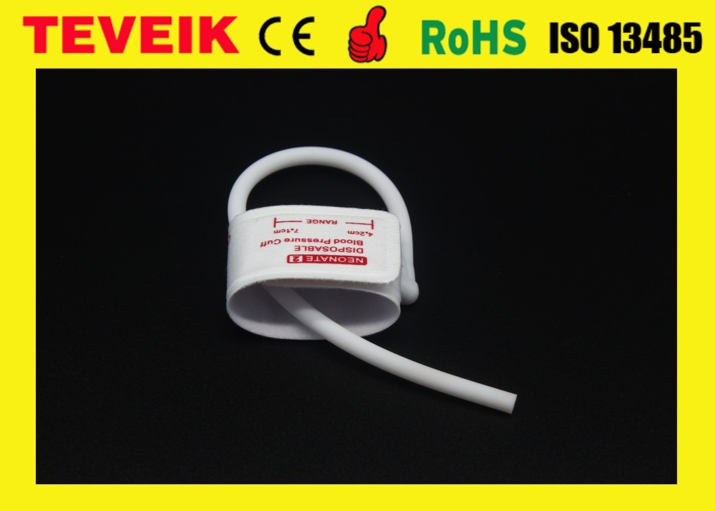 Factory Price Medical Disposable Blood Pressure Cuff For Infant, Single Hose NIBP Cuff