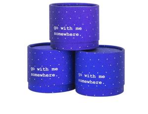 China Fancy Paper Cylinder Box With Silver Stamping 128gsm 157gsm 400gsm Thickness wholesale