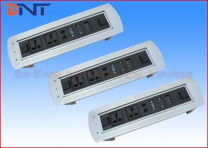 China 180 Degree Desktop Motorized Flip Up Rotating Power Strip For Conference Furniture wholesale