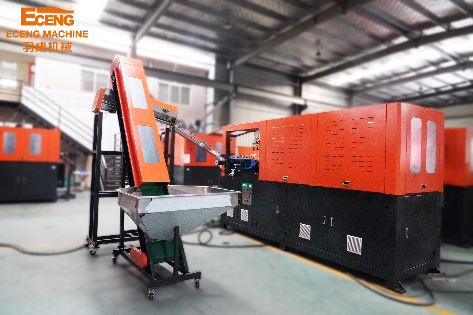 Eceng Q4500 Dia 105mm PET Bottle Making Machine 3 Cavity