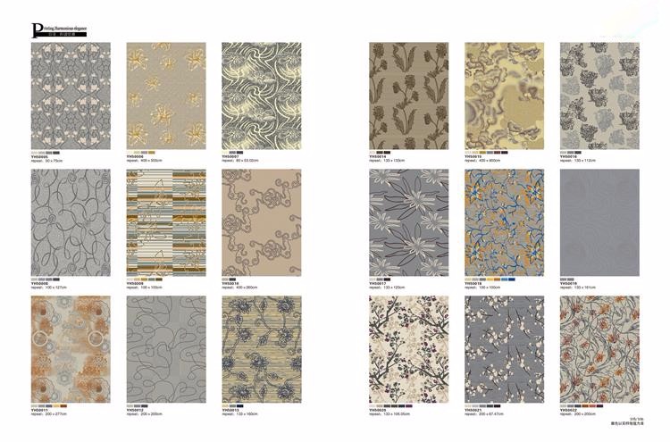 Modern style 7*7*7 axminster gray printed lobby carpet