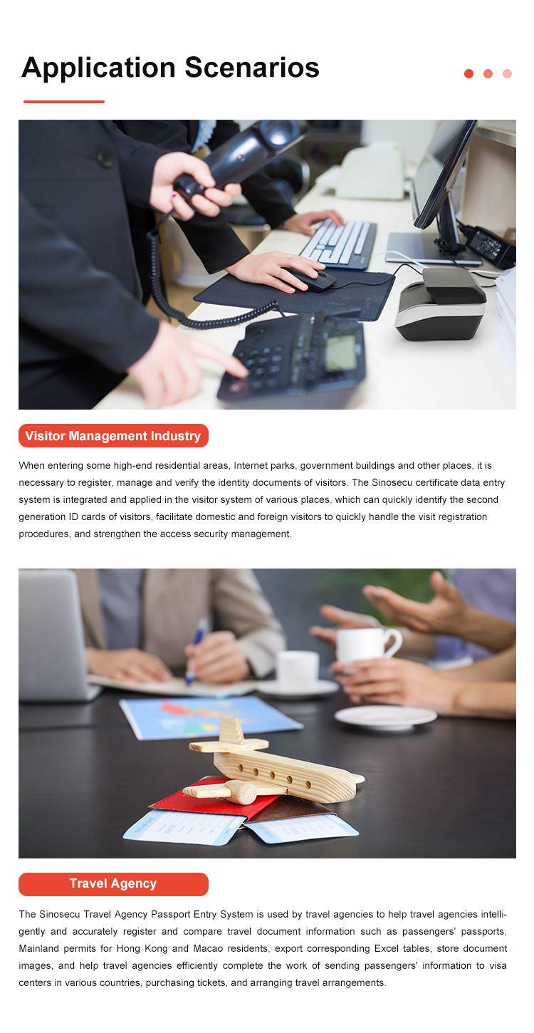 Passport Scanner Computer Document Reader OEM Support with CE FCC Certification
