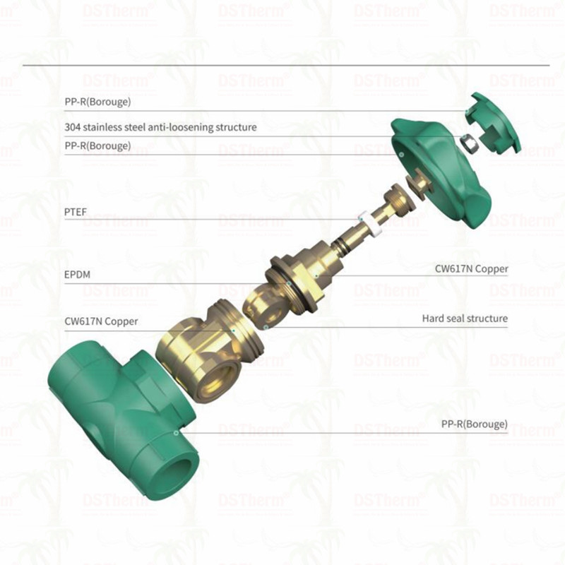 7mm Thickness Washer PPR Gate Valve Heavy Flow Easy Installation Durable Anti - Rust