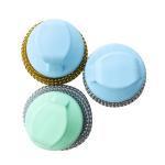 Custom Kitchen Cleaning Scourer PET Handle Stainless Steel Scrubber