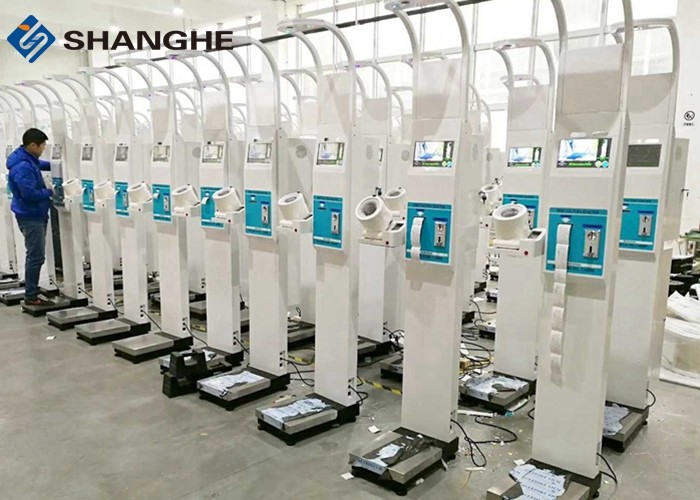Ultrasonic Testing 210cm 500kg Electronic Height And Weight Machine