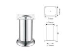 Matte Nickel furniture sofa Legs 70mmx50mm Furniture Feet Strong Design