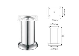 China Matte Nickel furniture sofa Legs 70mmx50mm Furniture Feet Strong Design wholesale