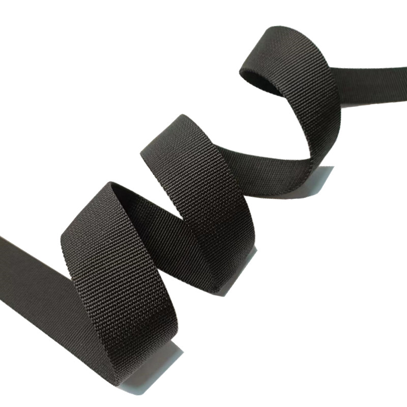 Black Lightweight Polypropylene Webbing Polypro Webbing Band