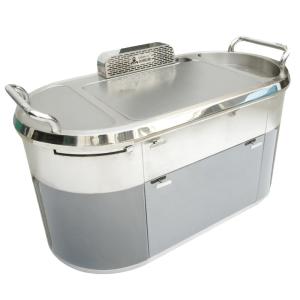 China GREENARK TO14 Stainless Steel Upgrade Mobile Teppanyaki Grill Table - Electromagnetic wholesale