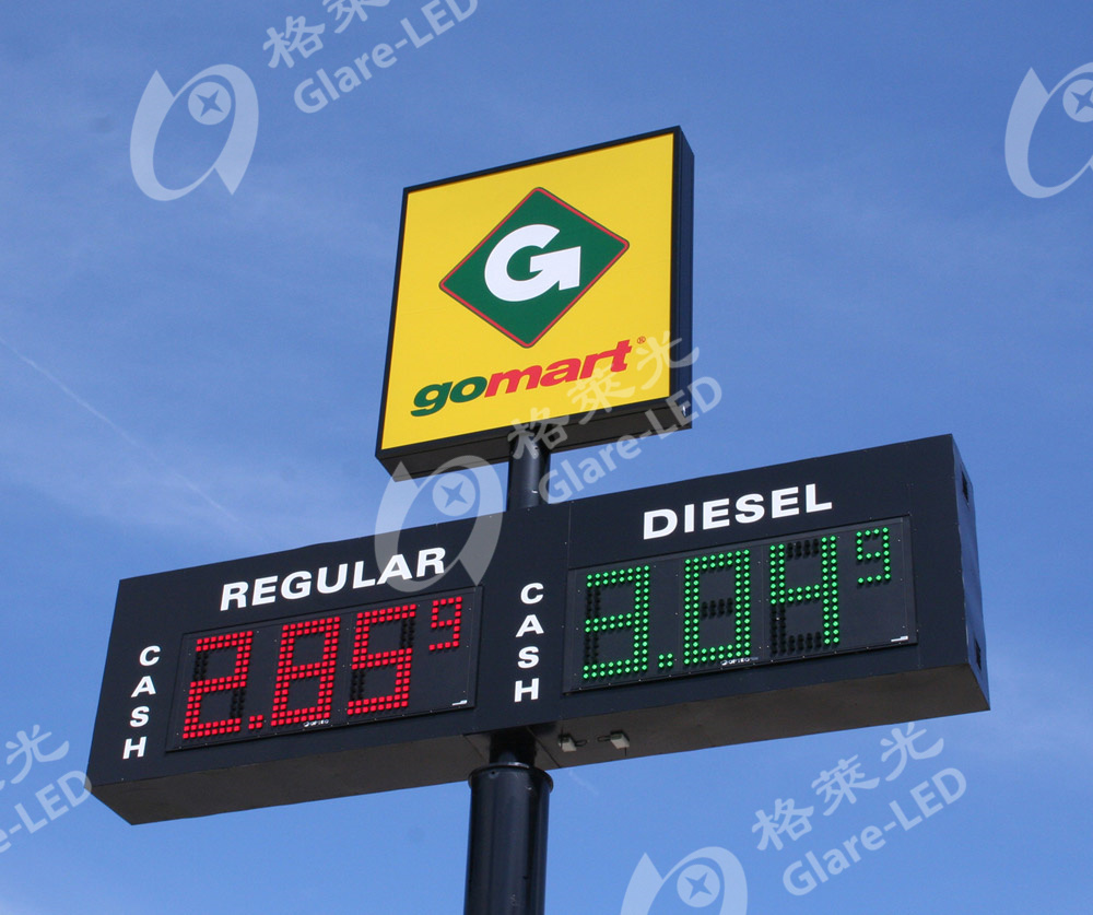 8000cd/M2 Led Digital Gas Price Sign Display Fuel Media Datasheet