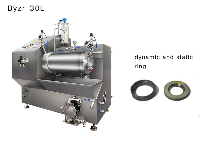 BYZr Ceramic Turbine Sand Mill With High Efficiency , Ceramic Horizontal Bead Mill