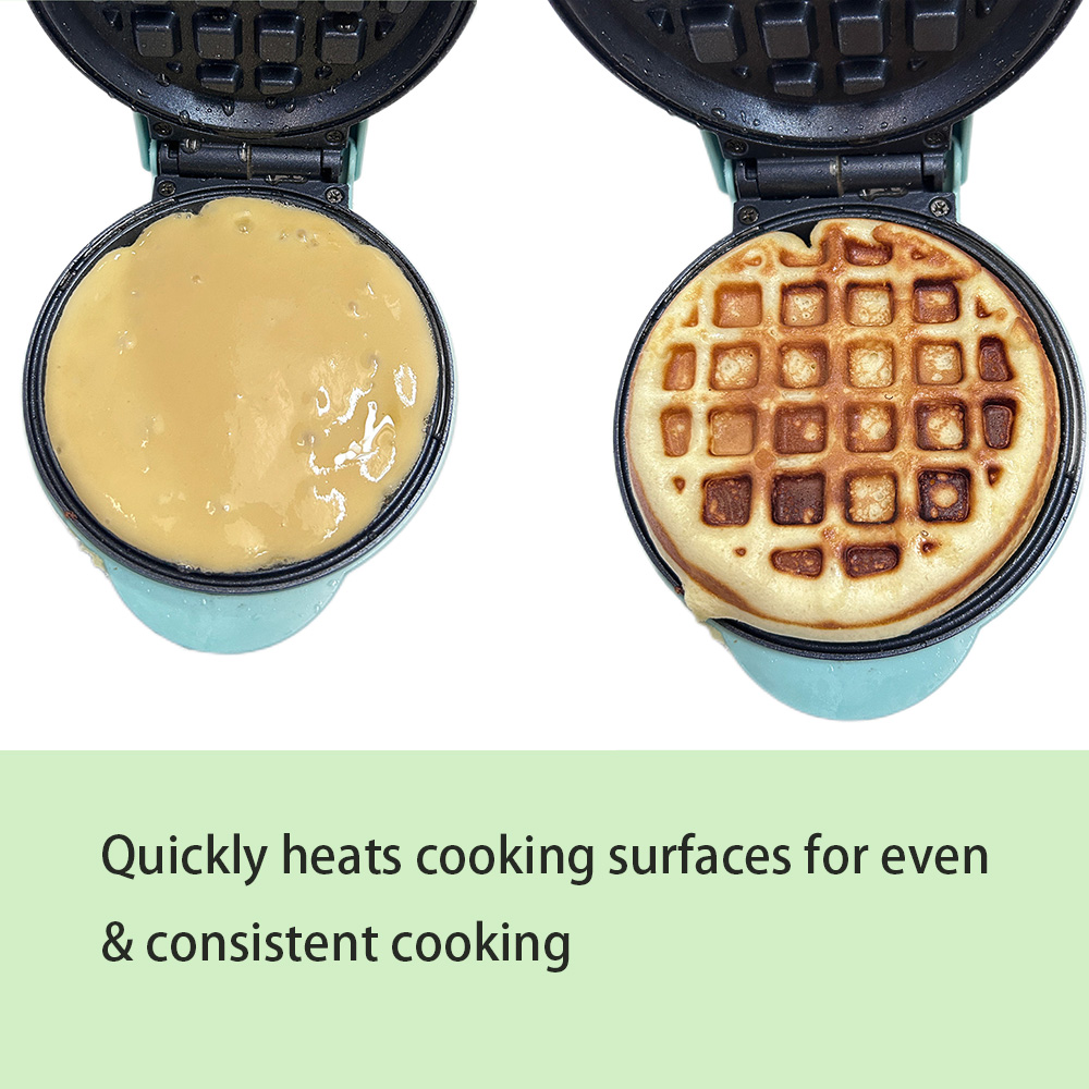 Electric Mini Waffle Maker Machine Non-stick Plates Personal Breakfast Waffle Maker