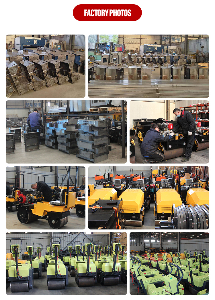 Mini Double Drum Vibratory Road Roller Compactor for Soil Asphalt Compaction 0.7Ton