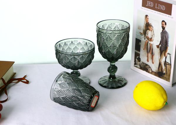 OEM Lead Free 290ml Highball Whiskey Glass Solid Smoky For Bar
