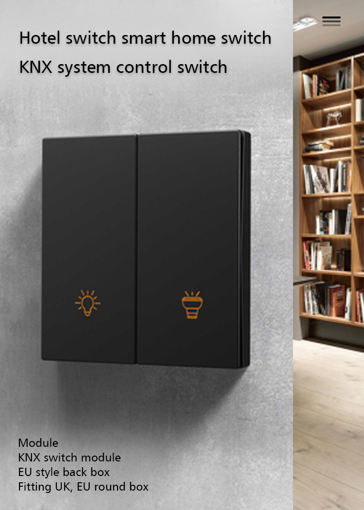 Smart Laffey Home KNX Light Switch 86mm for Controlling lamp