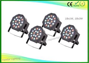 China Mini Led par light 18 X 3w Rgb Led Flat Par Light Plastic House light weight Slim Par64 wholesale