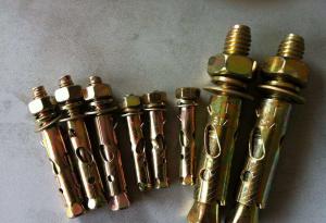 China Zinc Plated Hex Nut Sleeve Anchor , Concrete Wedge Anchor Bolts 50-95mm Length wholesale
