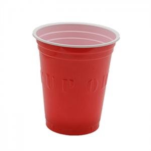 China 18OZ 530Ml Disposable Plastic Cups Red PS Shot Glasses Plastic For Wine Cold Drinks wholesale