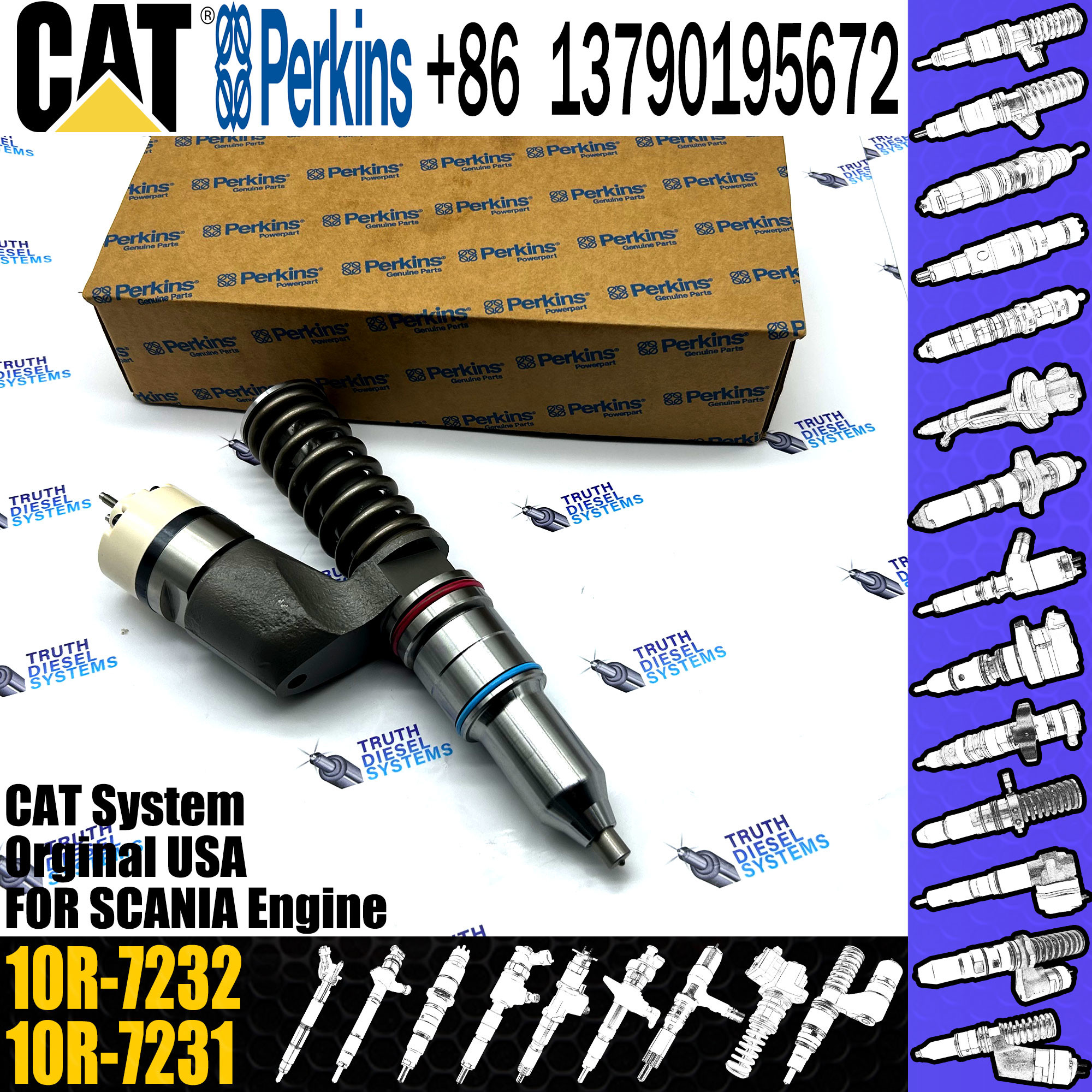 Common Rail Fuel Injector 10R-9236 10R-0957 10R-0958 10R-0955 10R-7228 10R-7232 10R-1273 for C-at excavator