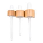 18mm glass bottle dropper cap eco friendly wooden bamboo essential oil bottles