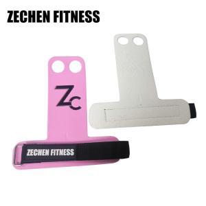 China Gymnastics Palm Crossfit Carbon Fiber Hand Grips Pink 2mm Leather Fitness Gym For Women wholesale