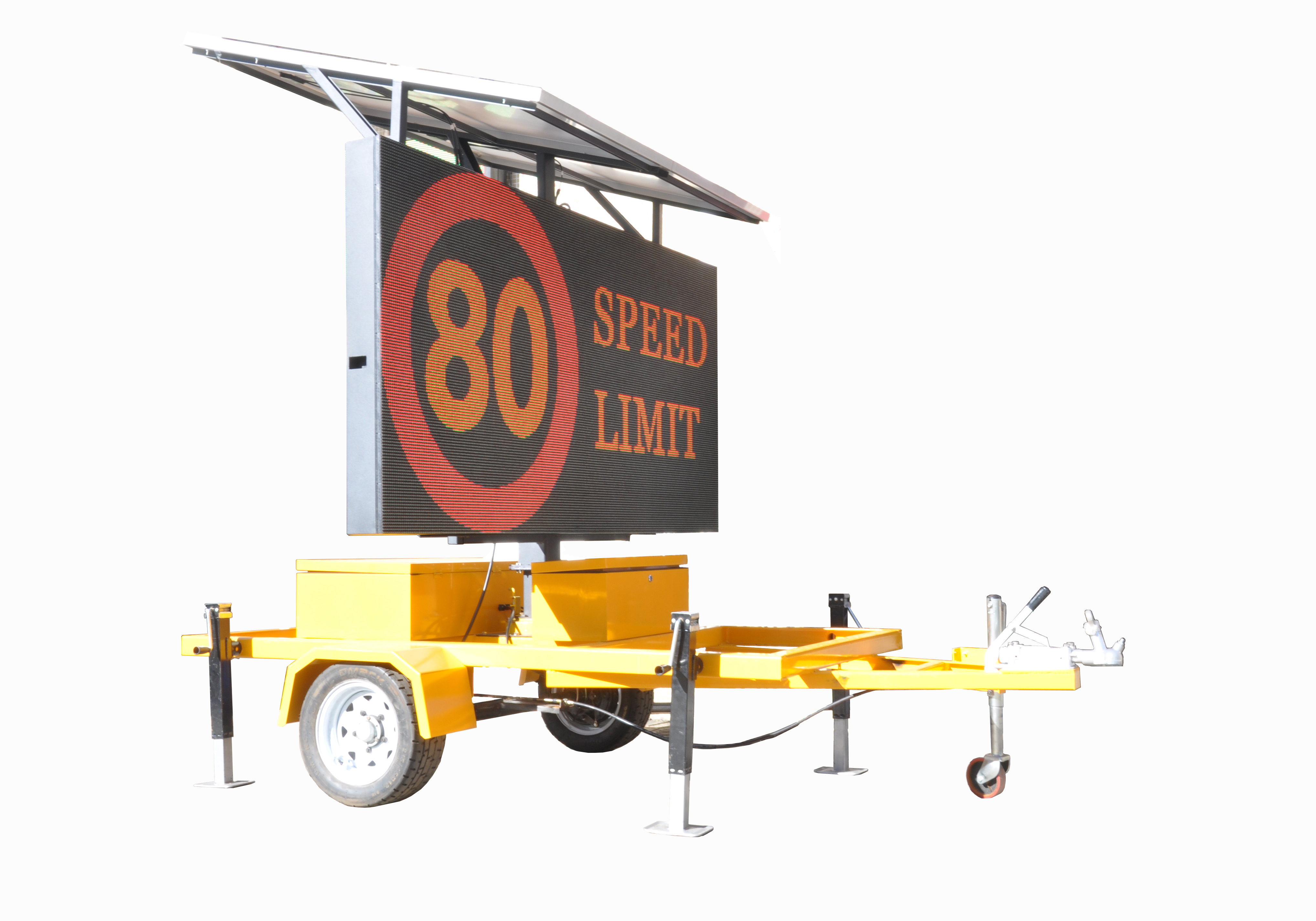 1pcs Outdoor Highway Traffic LED Message Board Screen with Trailer 256*128 32768 Dots