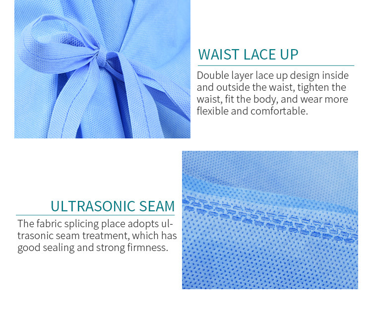 Waterproof Single Use Smms Level 3 Sterile Surgical Gowns OEM ODM Accepted